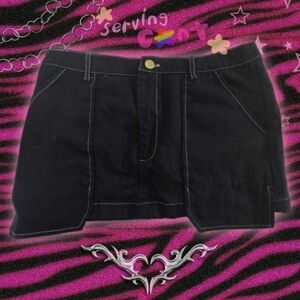 Forever 21 Black Skirt with White Stitching